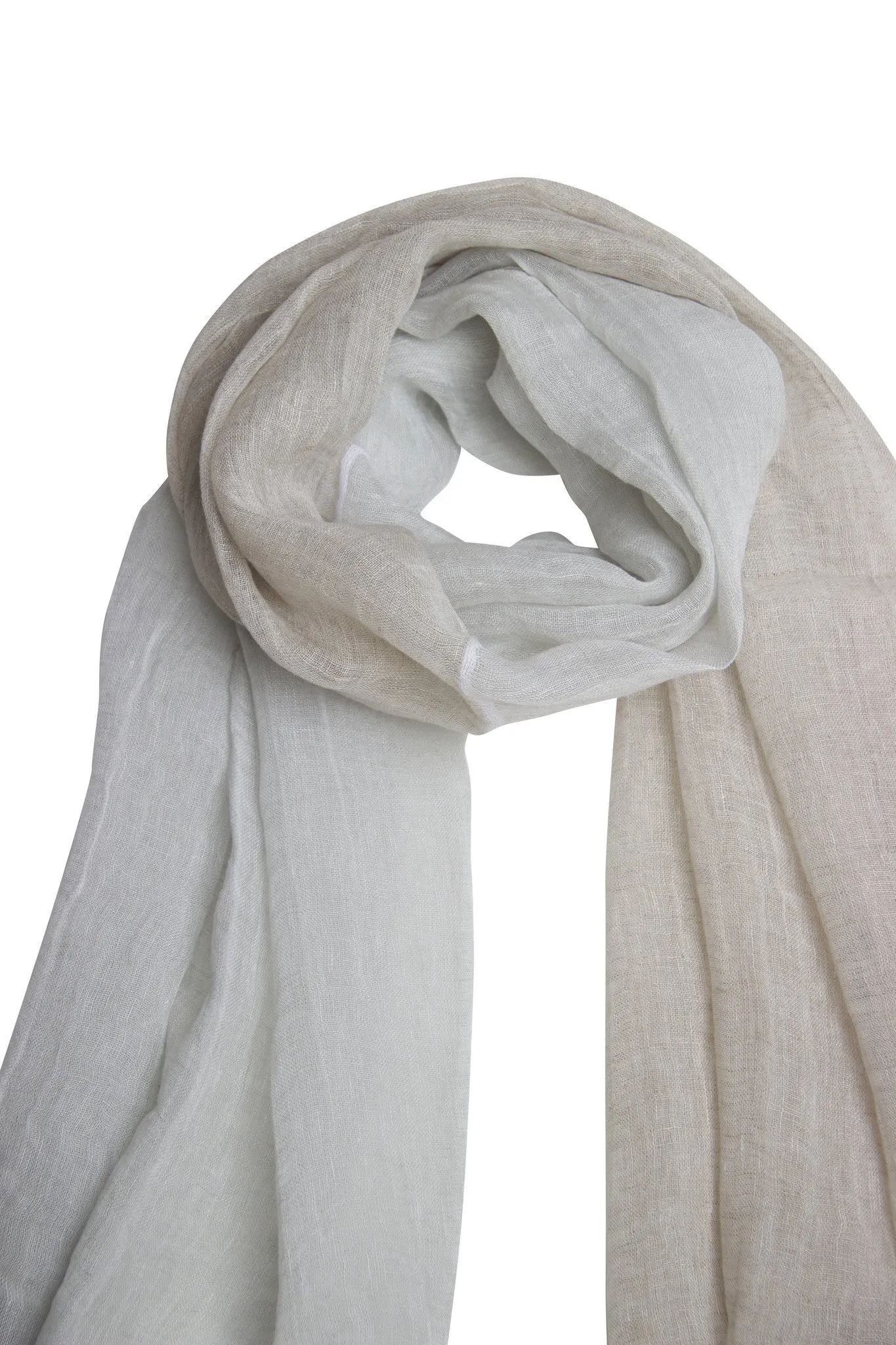 Delicate natural coloured scarf in unique quality