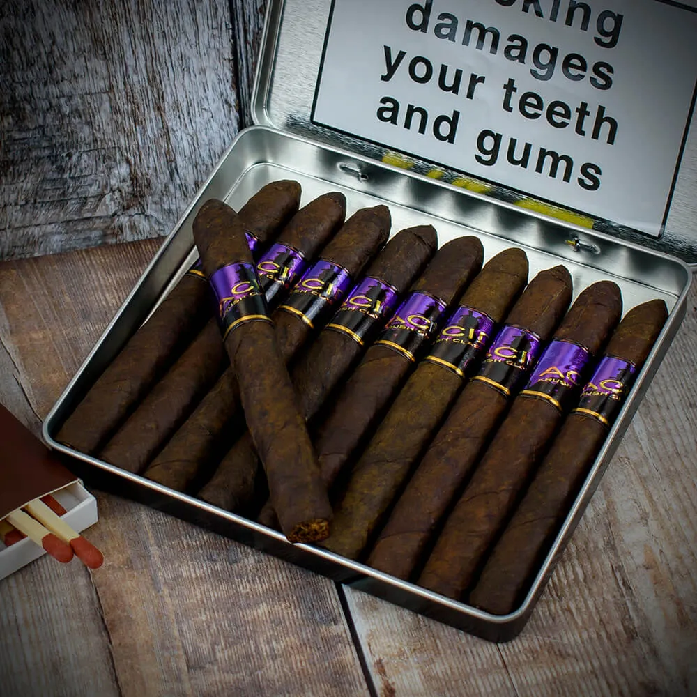 Drew Estate Tin Acid Krush Classic Morado Maduro Cigars - Tin of 10