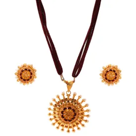 Dyuti - Pendant With Tassel and Matching Studs