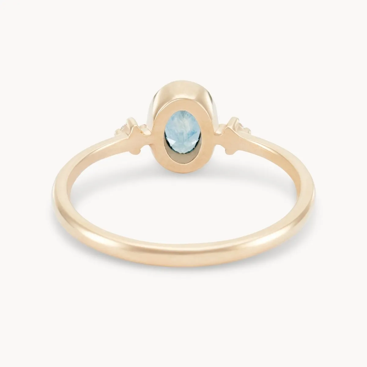 ethereal night one-of-a-kind ring - 14k yellow gold, oval blue sapphire