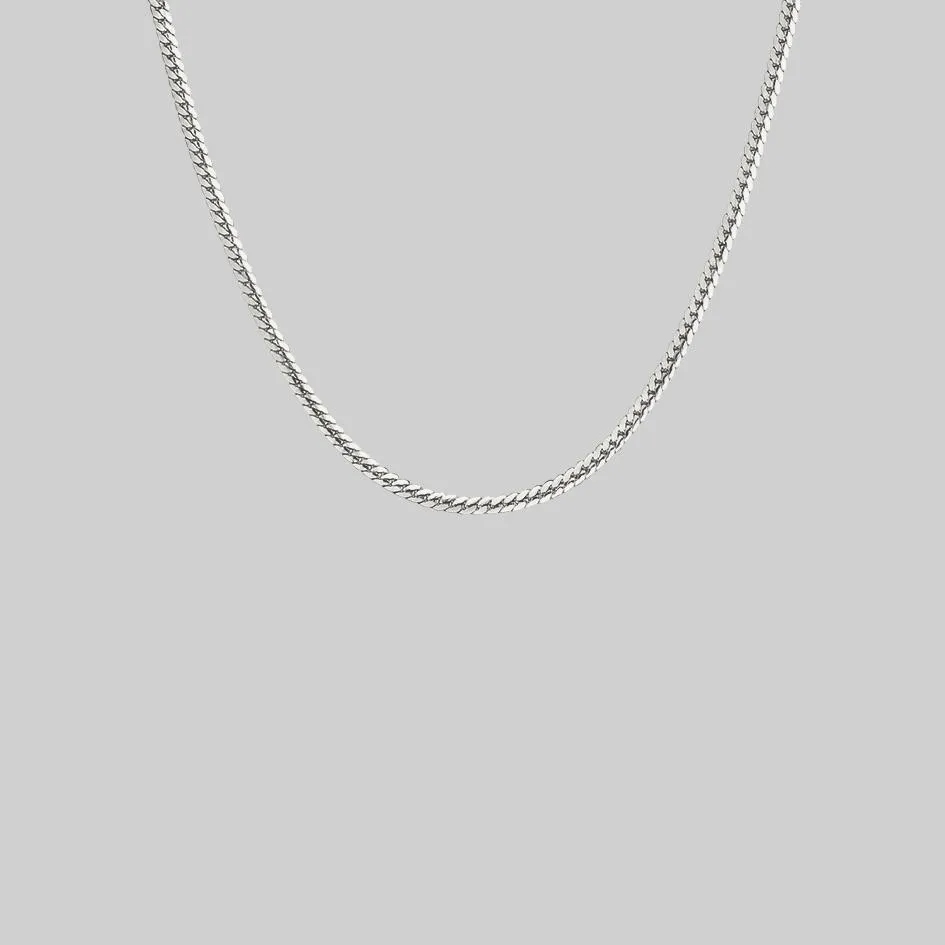 Fine Snake Chain Collar - Silver