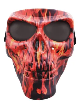 Flame Skull Mask Smoke Lens