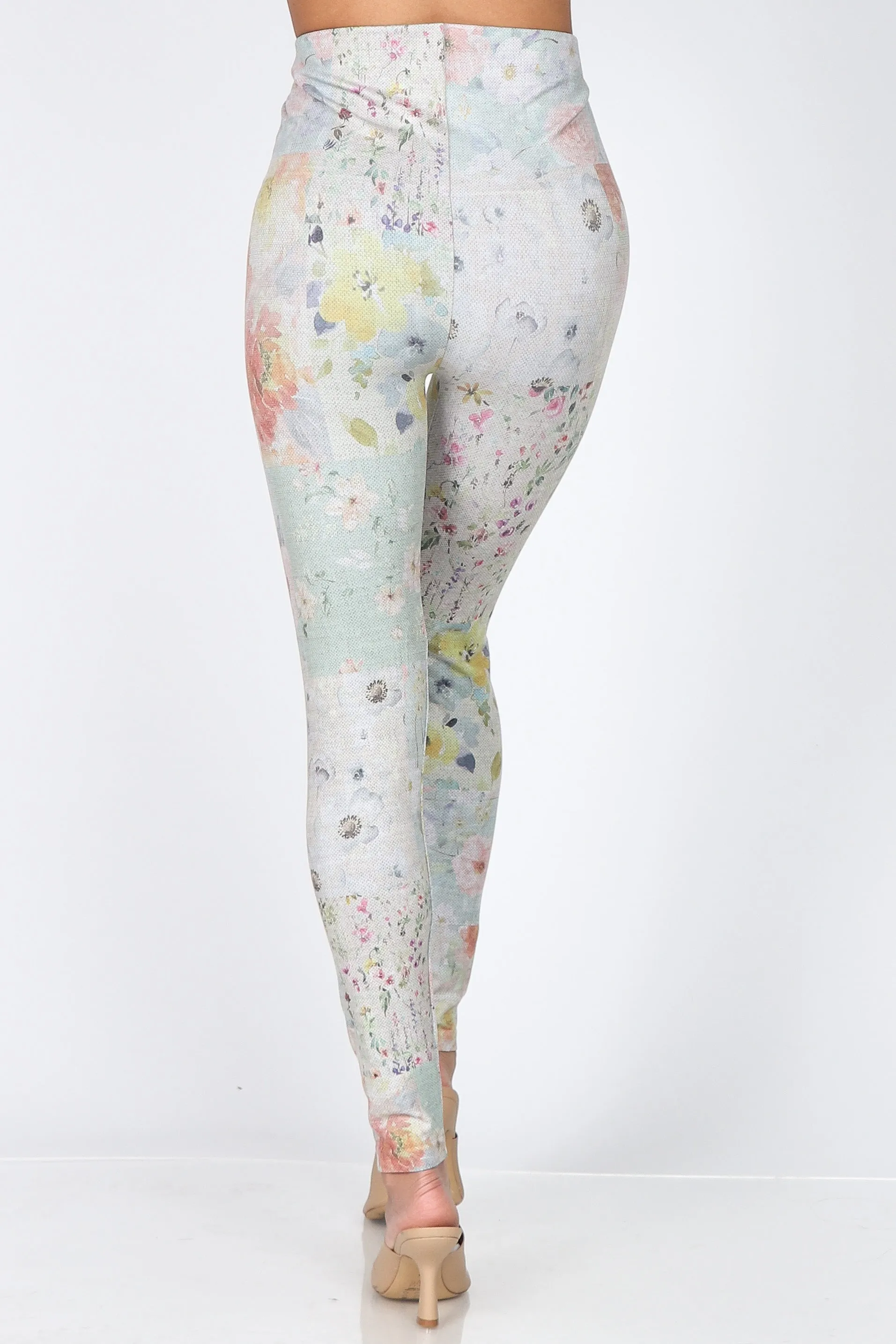 Floral Patch Collage Leggings