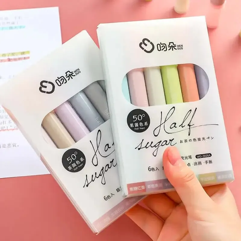 Fluorescent Light Color Highlighter Markers Set