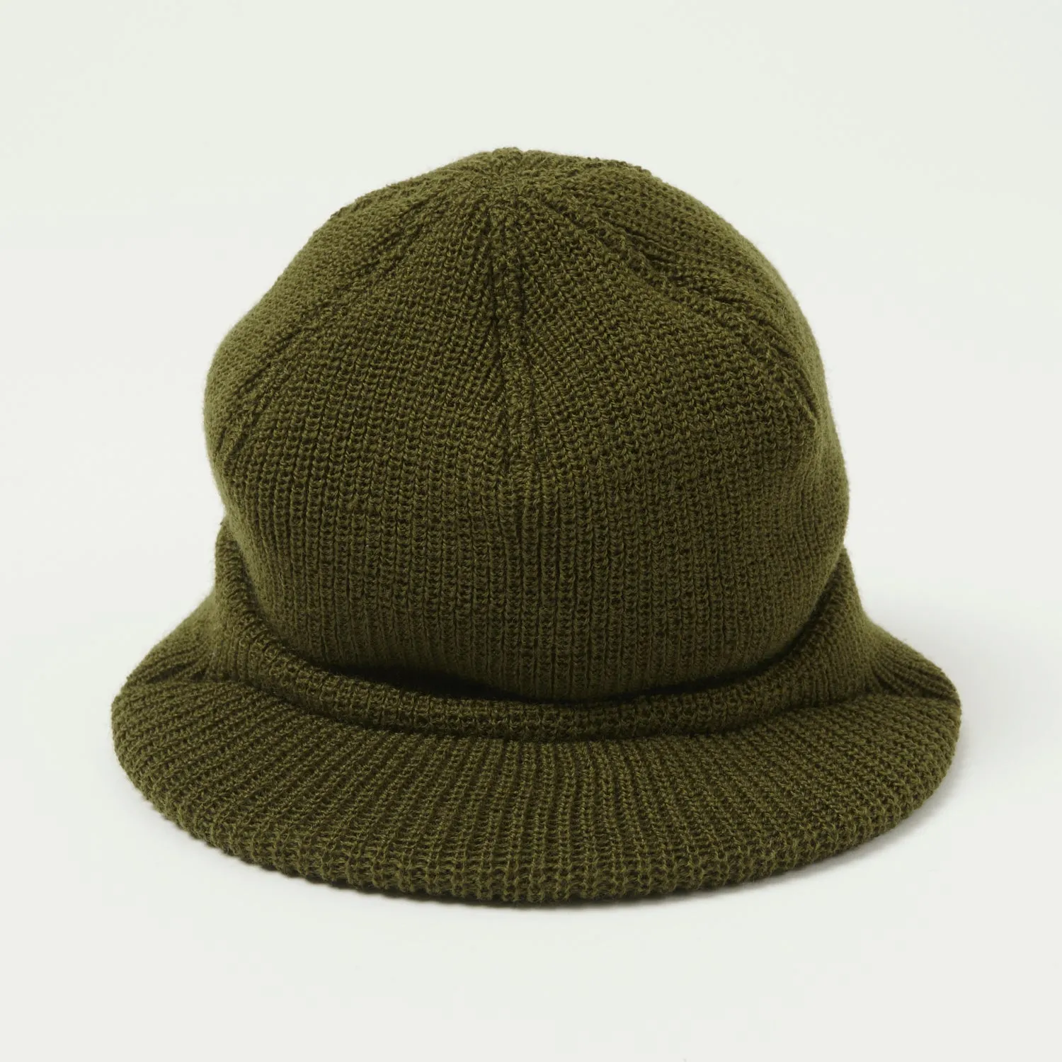 Freewheelers M-1941 Wool Knit Jeep Cap - Olive