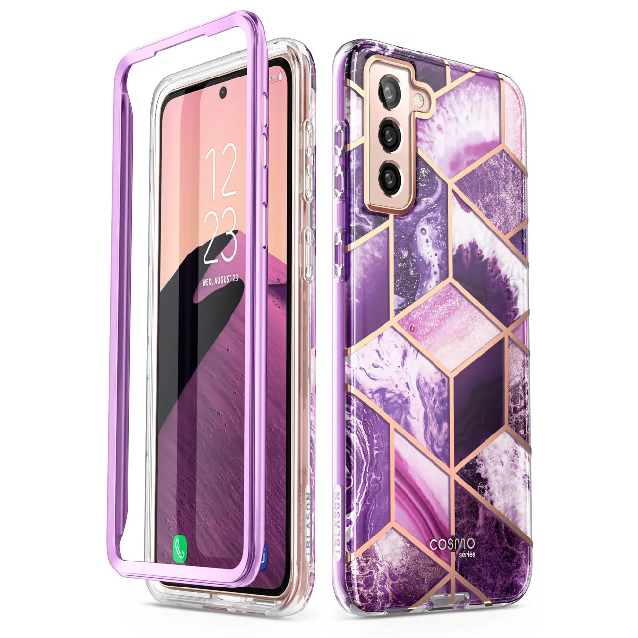 Galaxy S22 Cosmo Case - Marble Purple