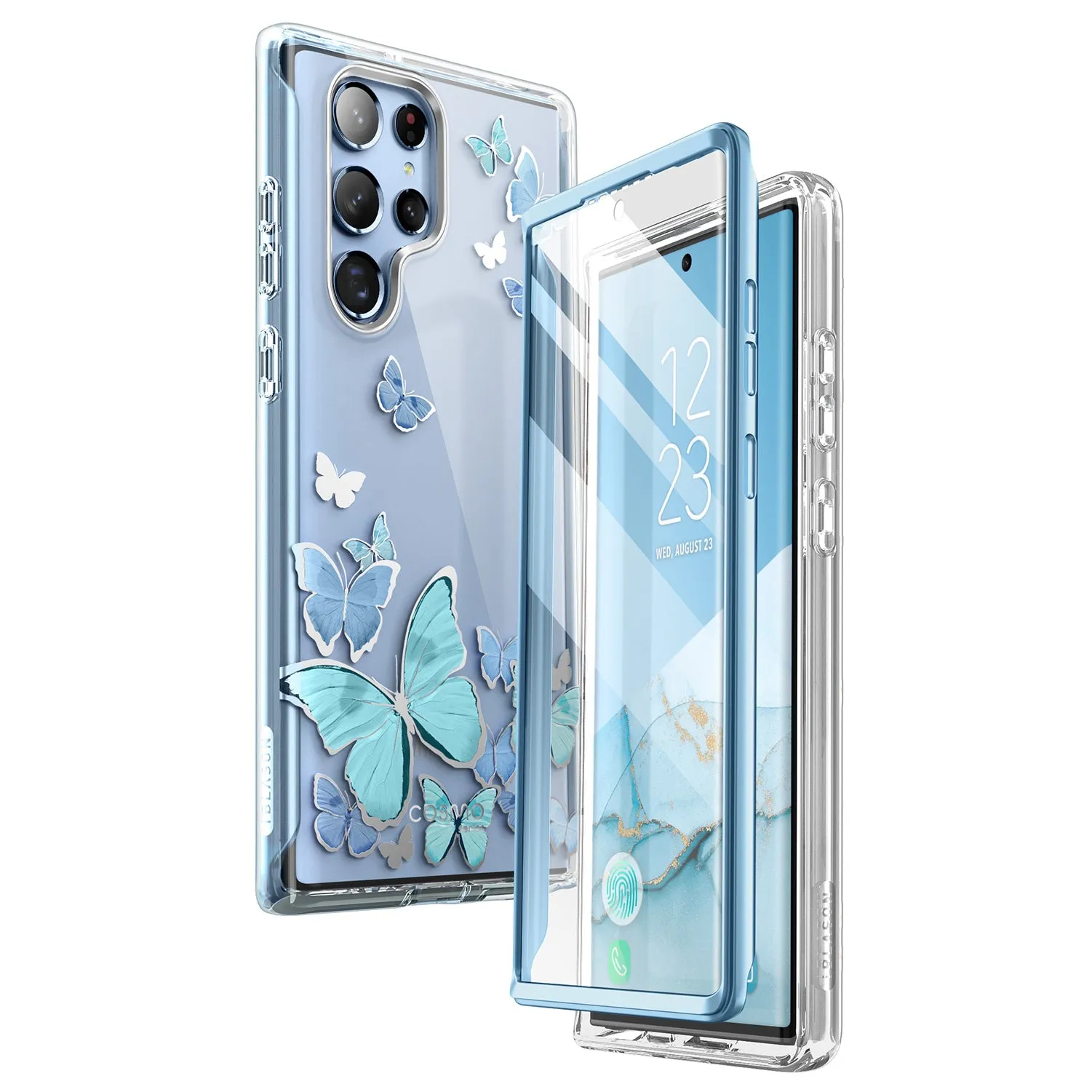 Galaxy S22 Ultra Cosmo Case - Blue Butterfly