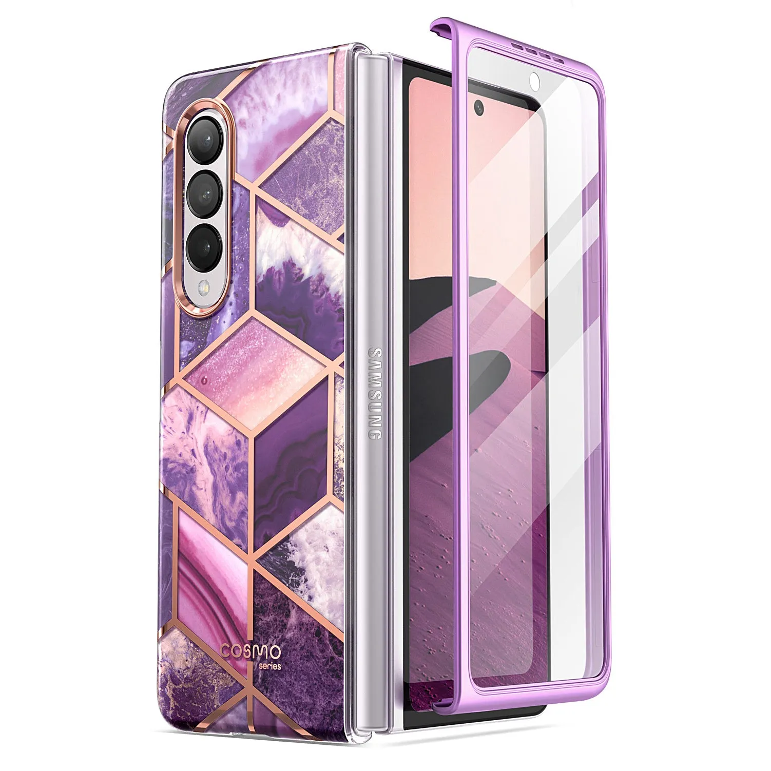 Galaxy Z Fold3 Cosmo -Marble Purple