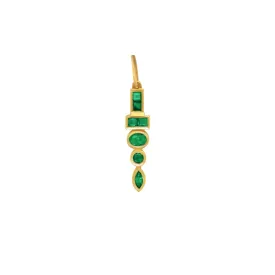 Geometric Emerald Drop Pendant