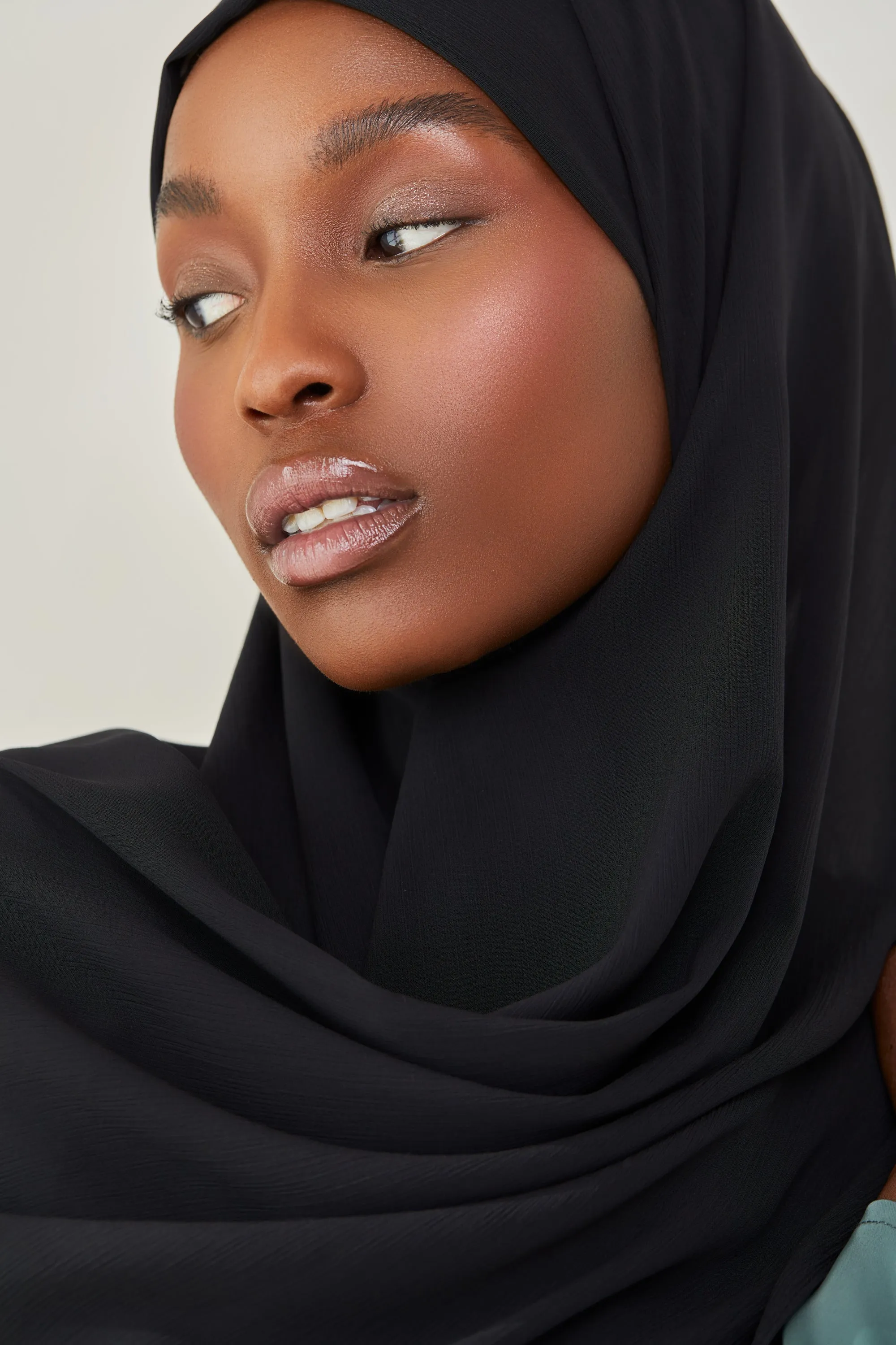 Georgette Crepe Hijab - Carbon