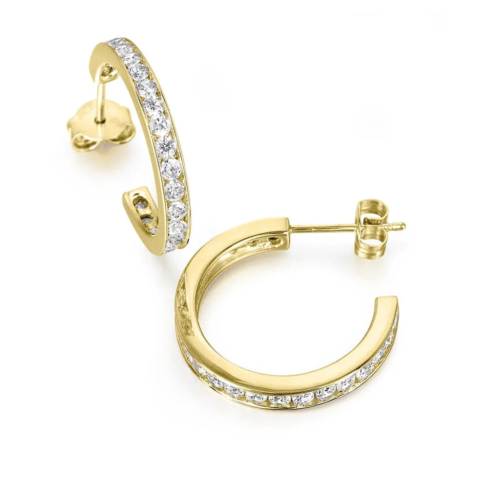 Gleaming Semi-Hoop Earrings