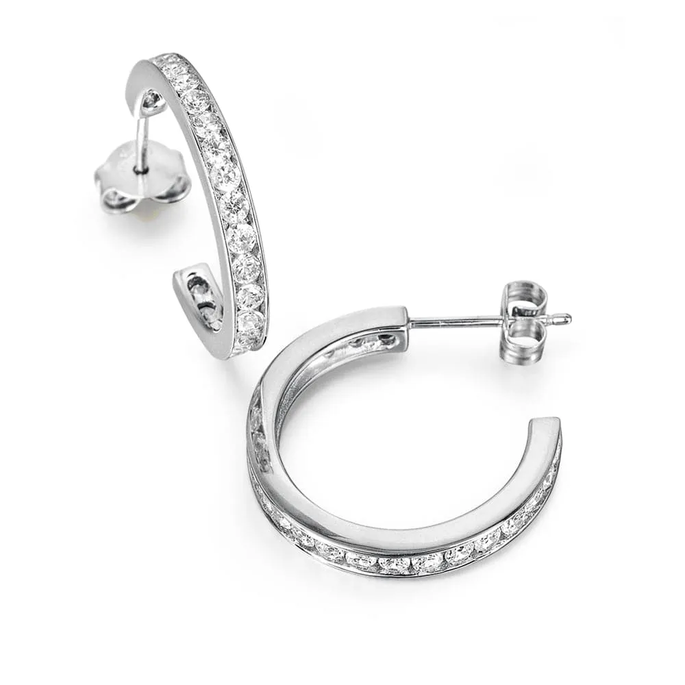 Gleaming Semi-Hoop Earrings