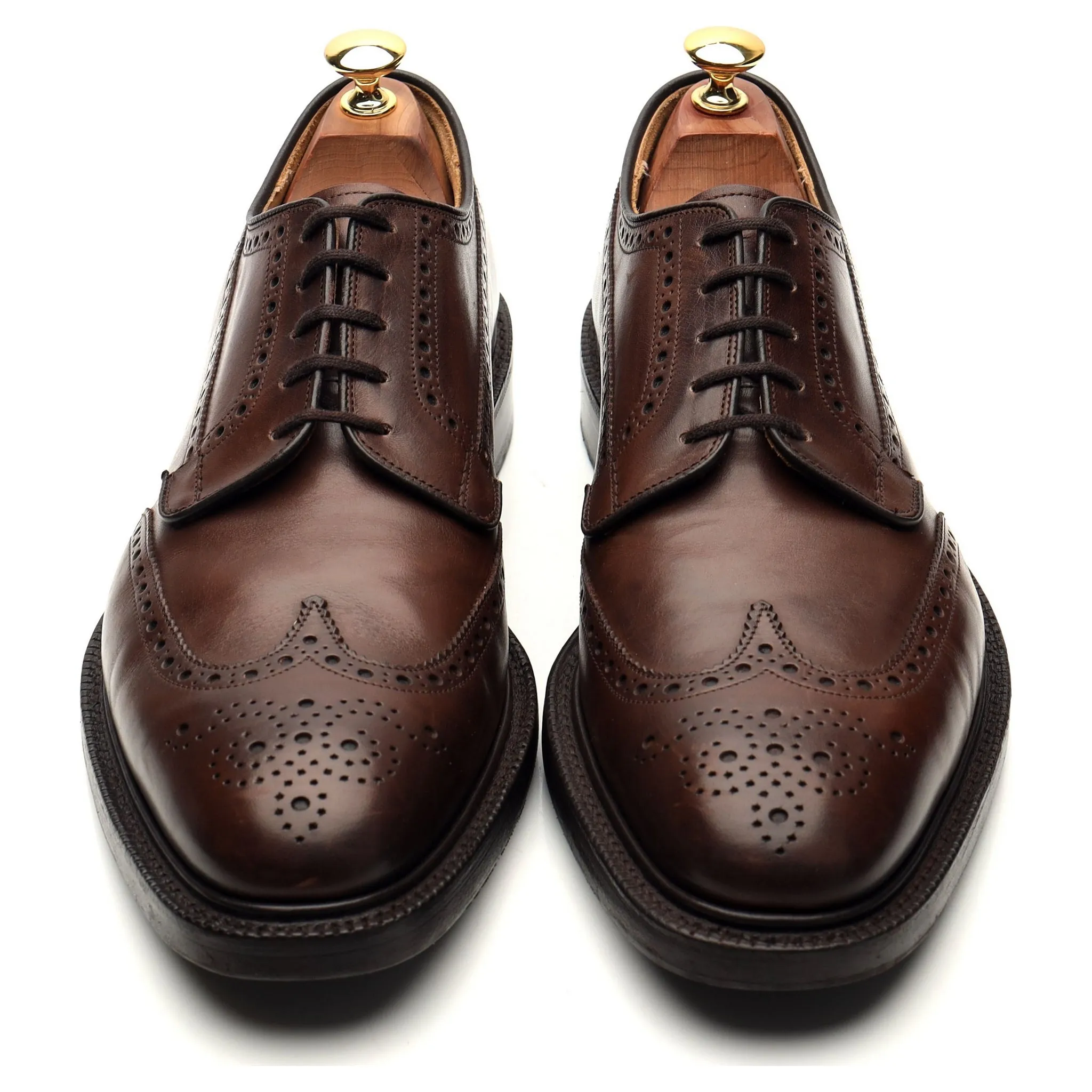 'Grafton' Dark Brown Leather Derby Brogues UK 9.5 F