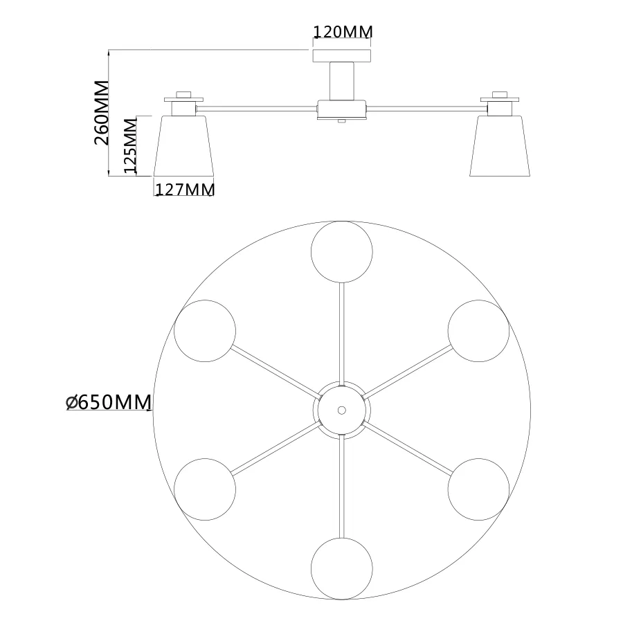 Gurin Semi-flush Mount Light