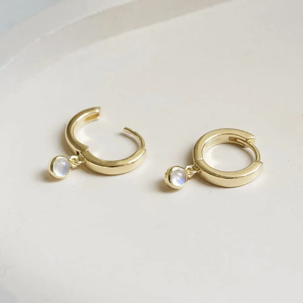 Healing Huggie Hoop Earrings 18ct Gold Plate