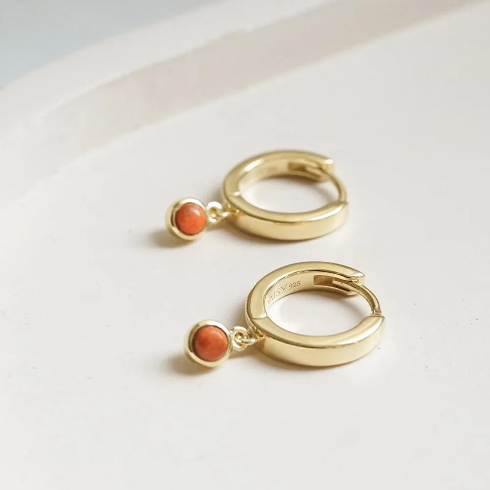 Healing Huggie Hoop Earrings 18ct Gold Plate