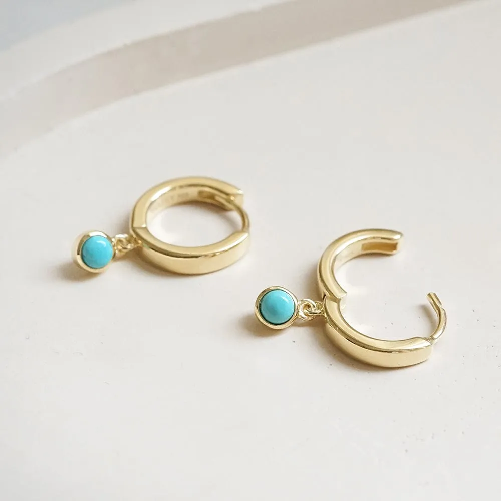 Healing Huggie Hoop Earrings 18ct Gold Plate