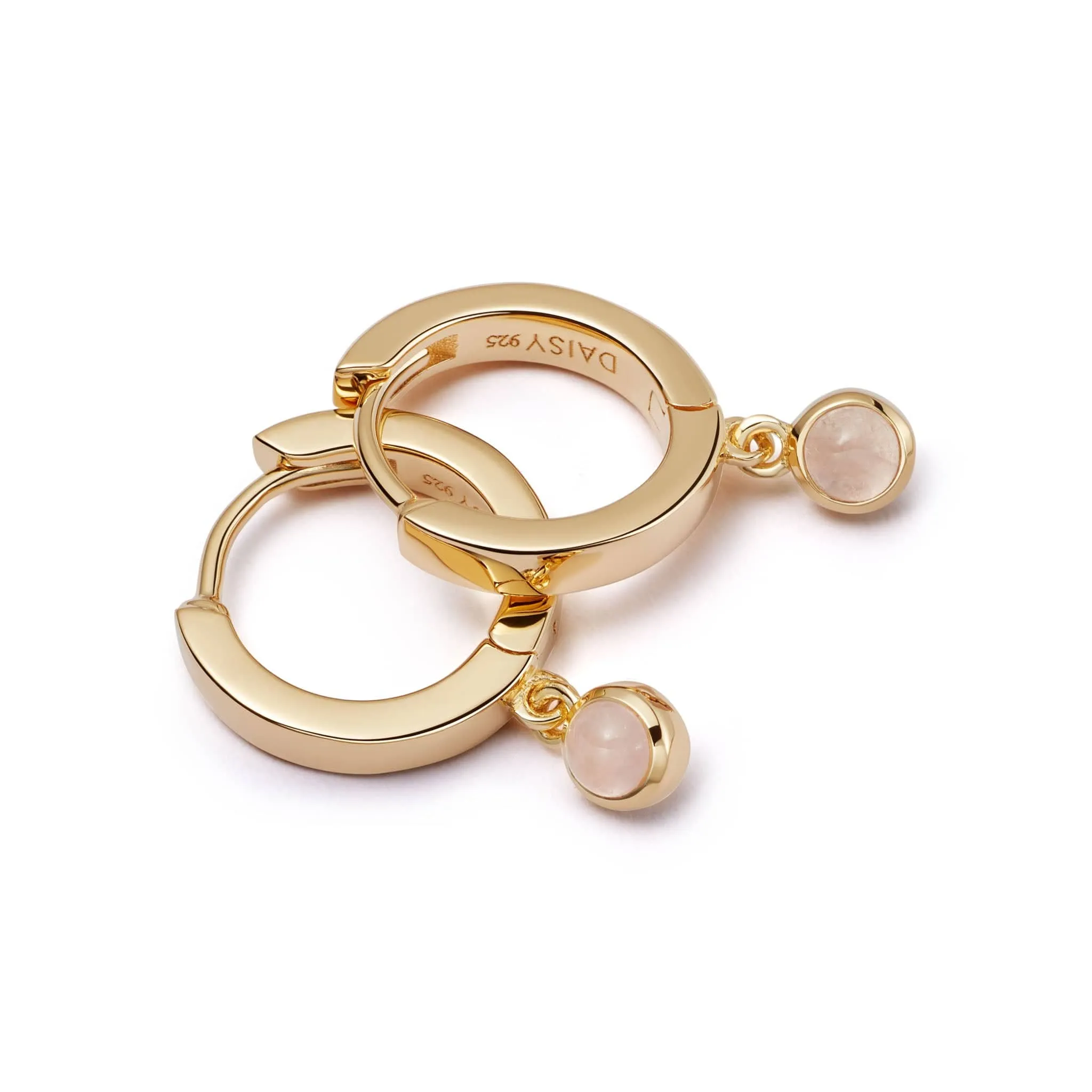 Healing Huggie Hoop Earrings 18ct Gold Plate