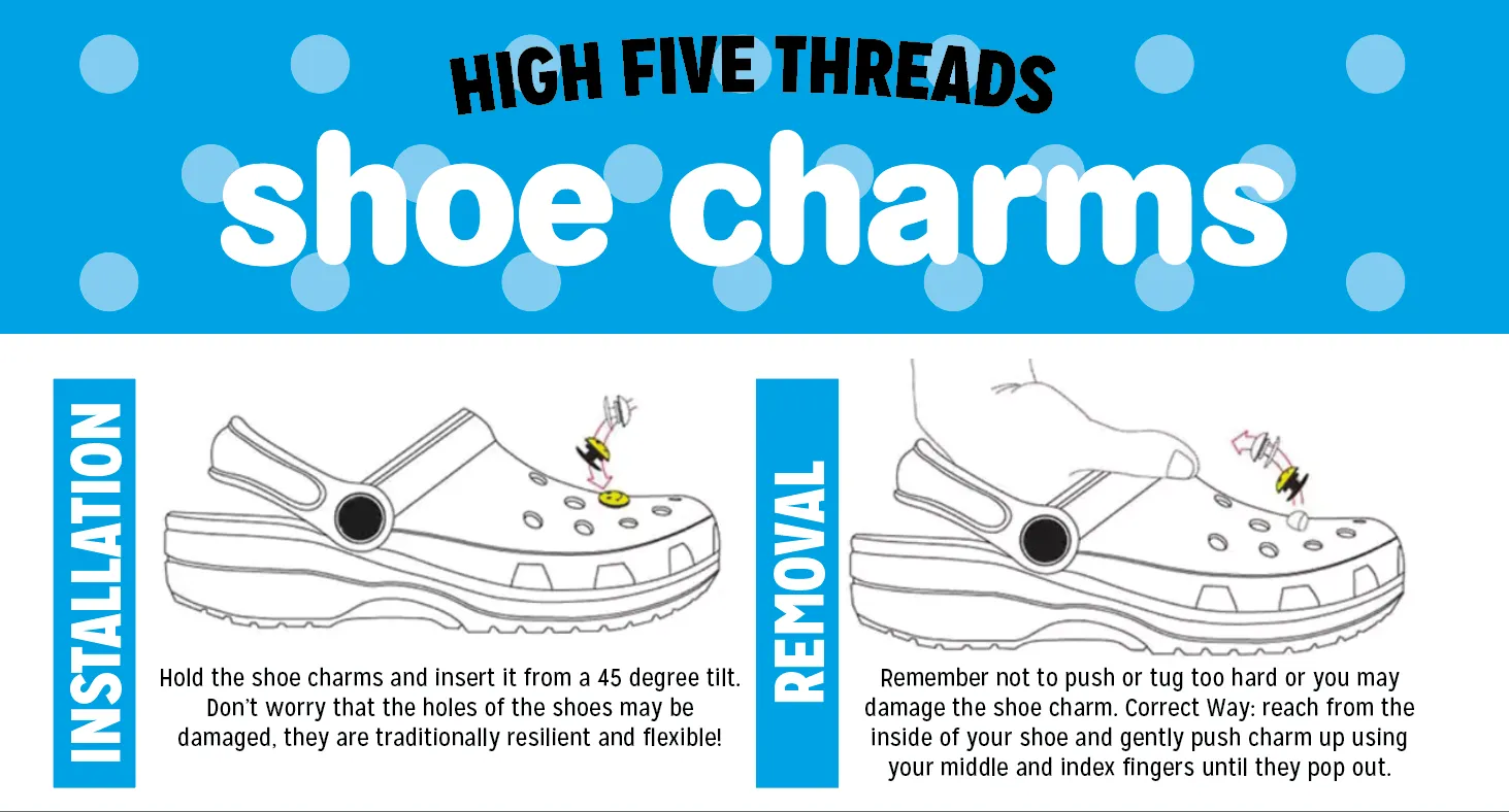 High Five Threads Shoe Charm Set