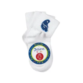 Jefferies Turn Cuff Socks 3pk - White