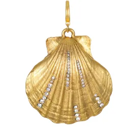 Jumbo Scallop Shell Clip-On Charm