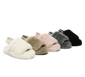 Kids Slingback Fluffy Slides Puffy