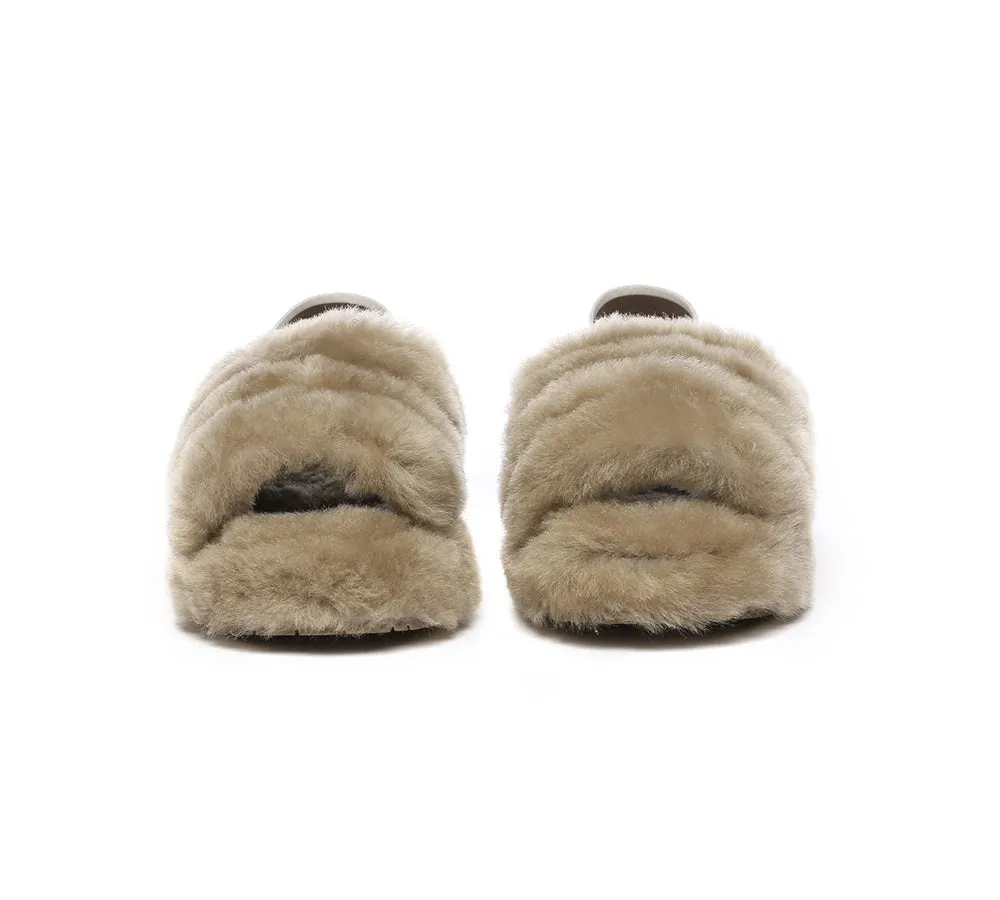 Kids Slingback Fluffy Slides Puffy