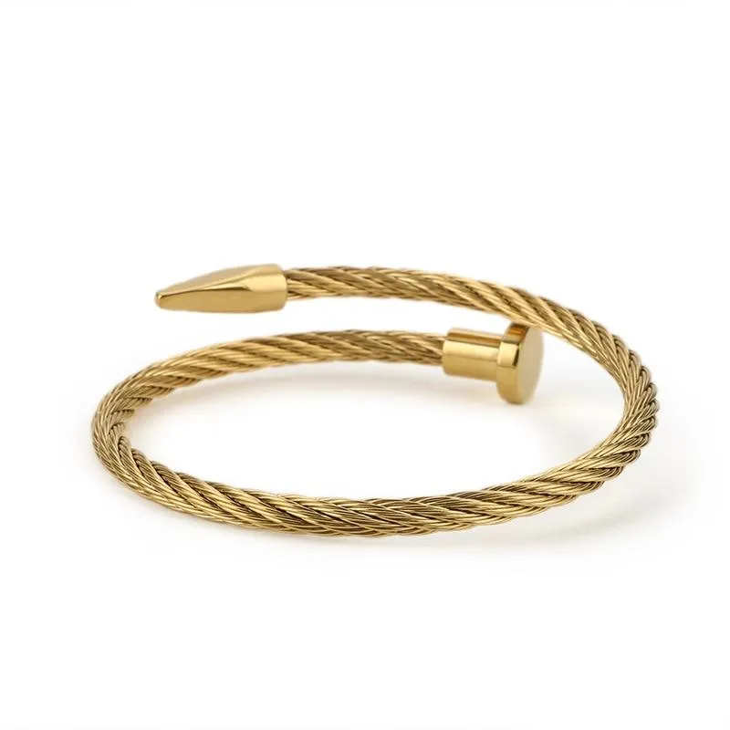 Lars Nail Light Metal Cuff Bracelet