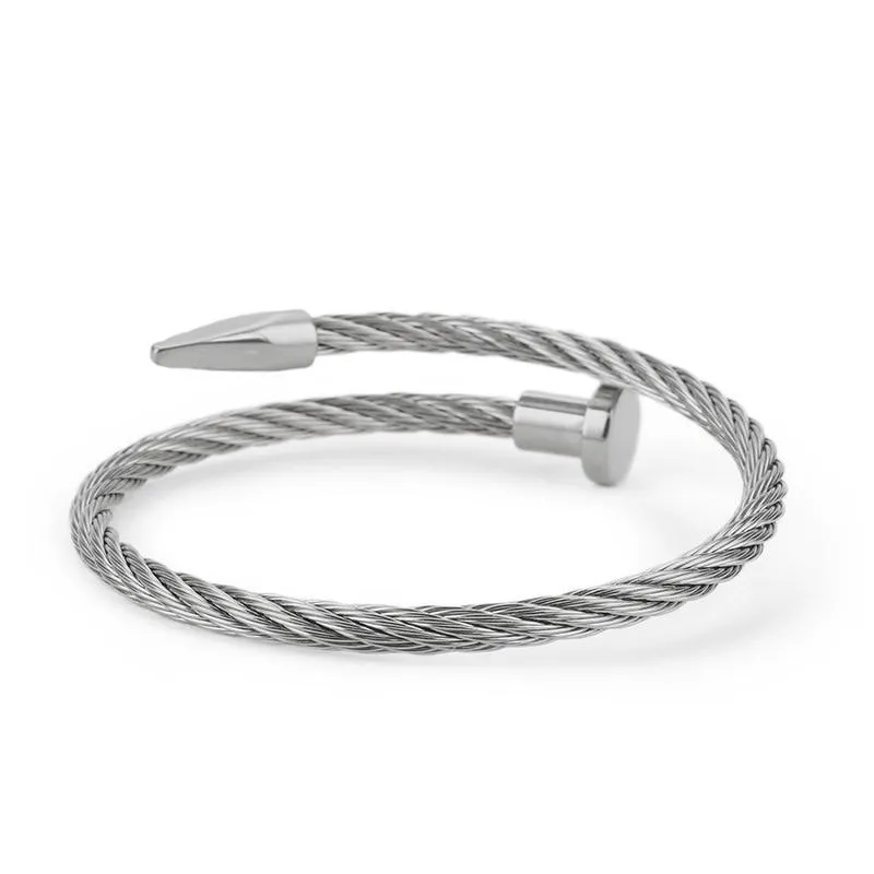 Lars Nail Light Metal Cuff Bracelet