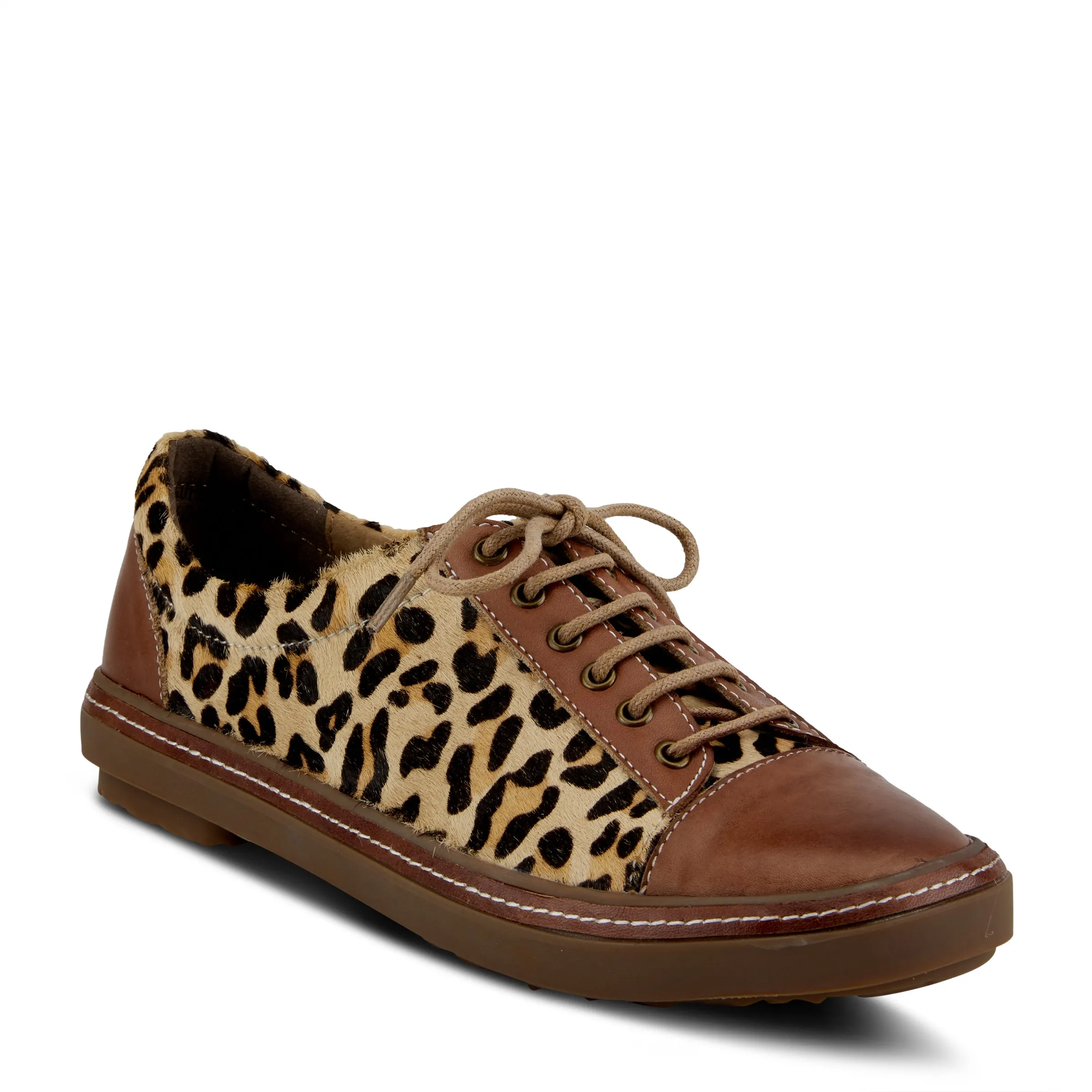 L'ARTISTE LIBBI-LEOPARD LACE-UP SHOE