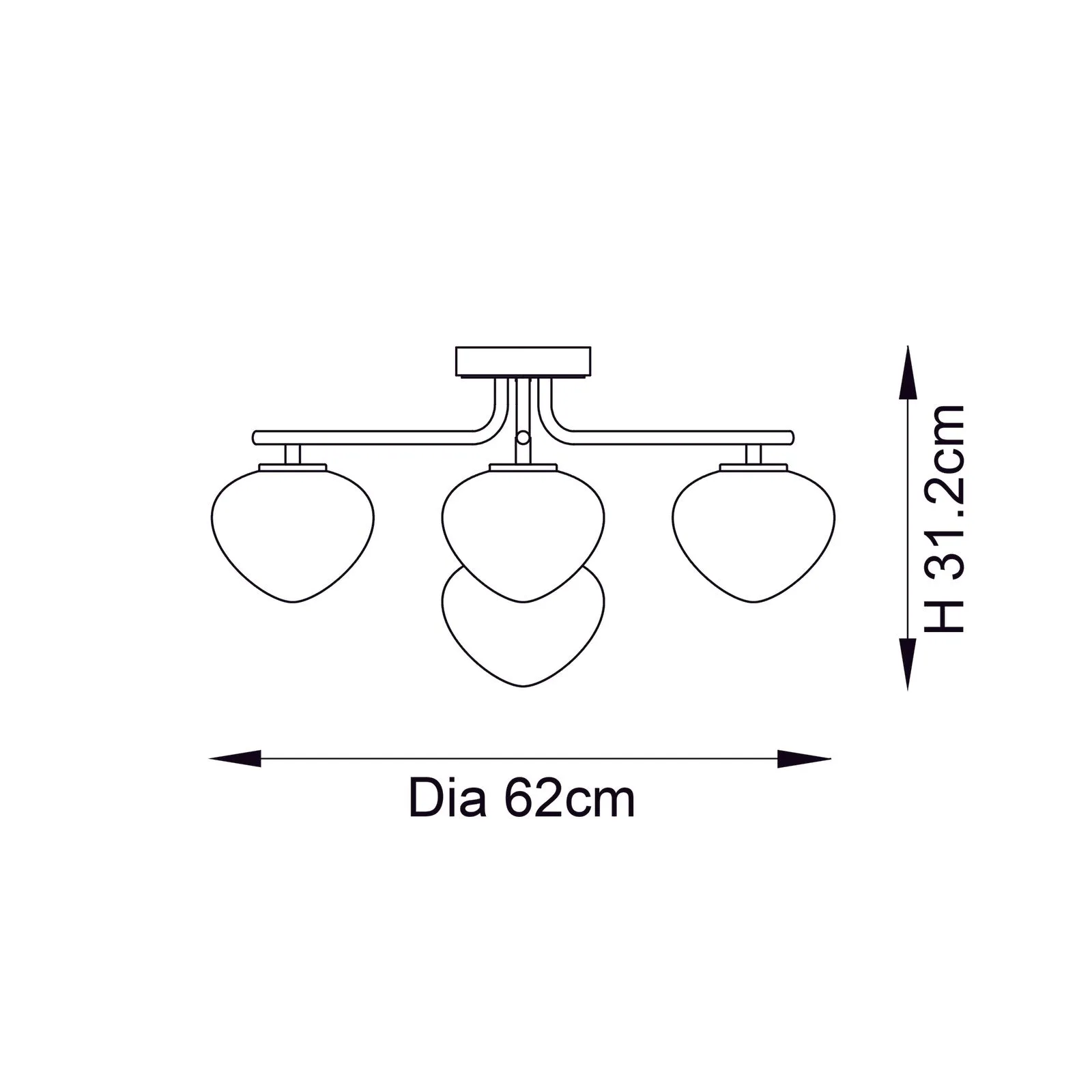 Malia Semi flush