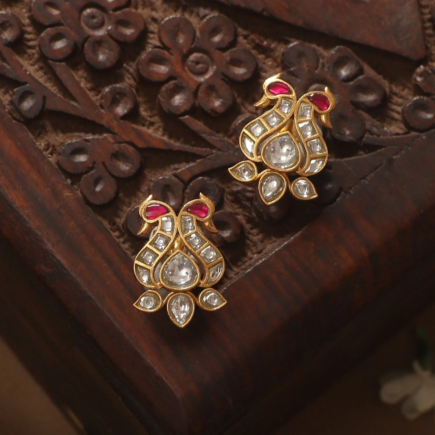 Maruka Mayur Silver Earrings