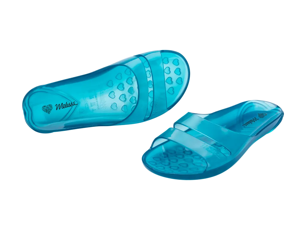 Melissa The Real Jelly Slide AD Blue Slipons