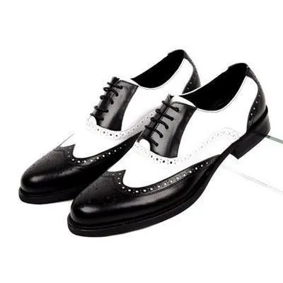 Men Oxfords, Genuine Leather, Vintage, Black, Brown