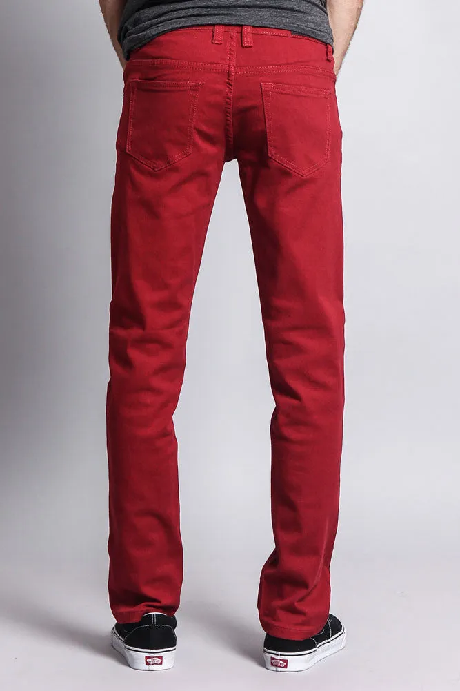 Men's Essential Skinny Fit Colored Jeans (Rust)