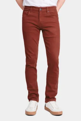 Men's Essential Skinny Fit Colored Jeans (Rust)