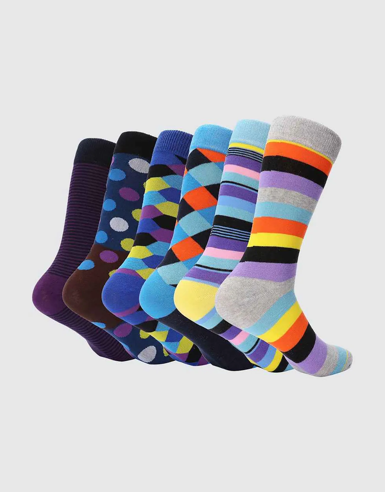 Men's Retro Collection Dress Socks 6 Pack