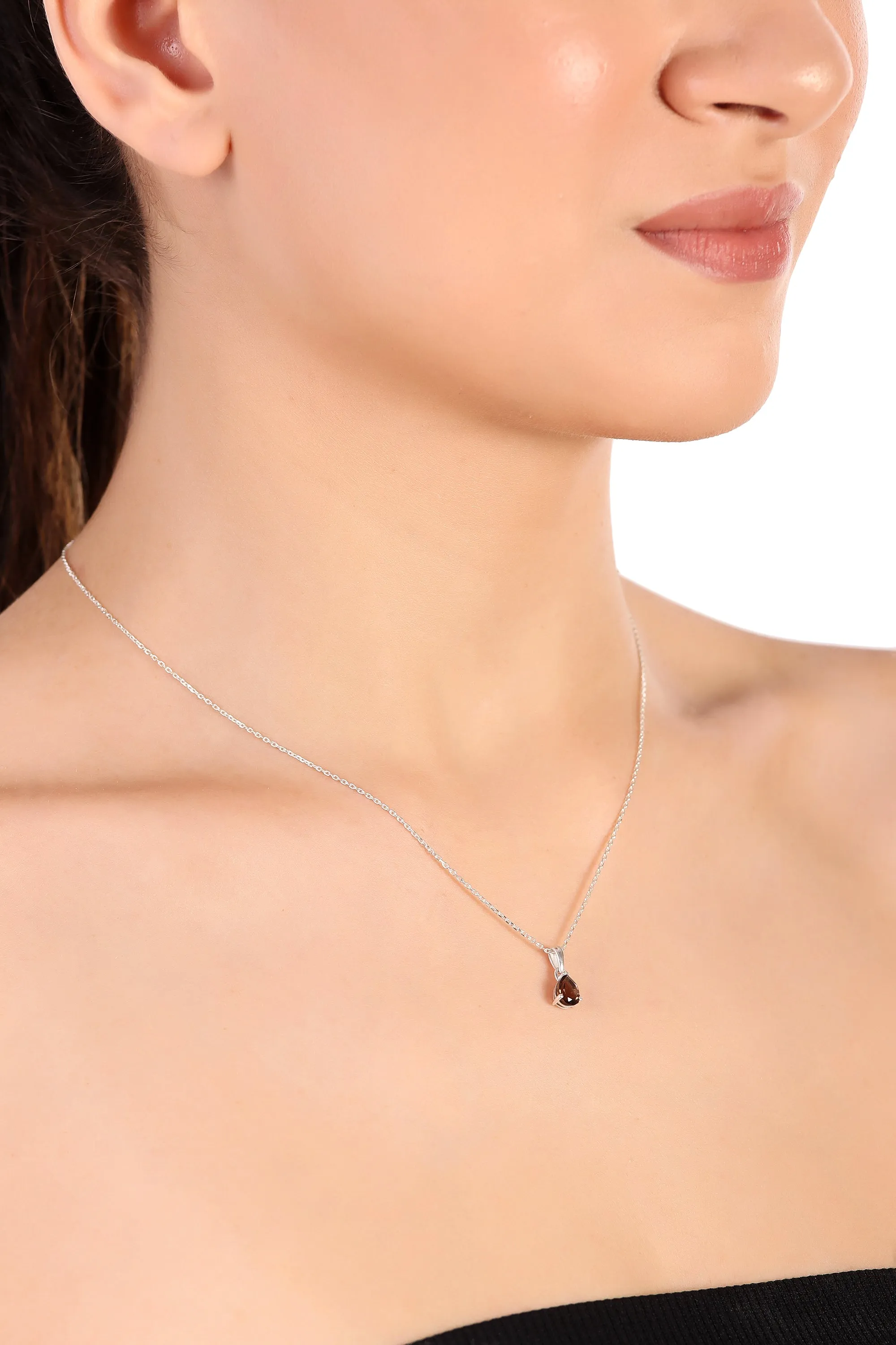 Naazuk necklace, smokey quartz - Wholesale