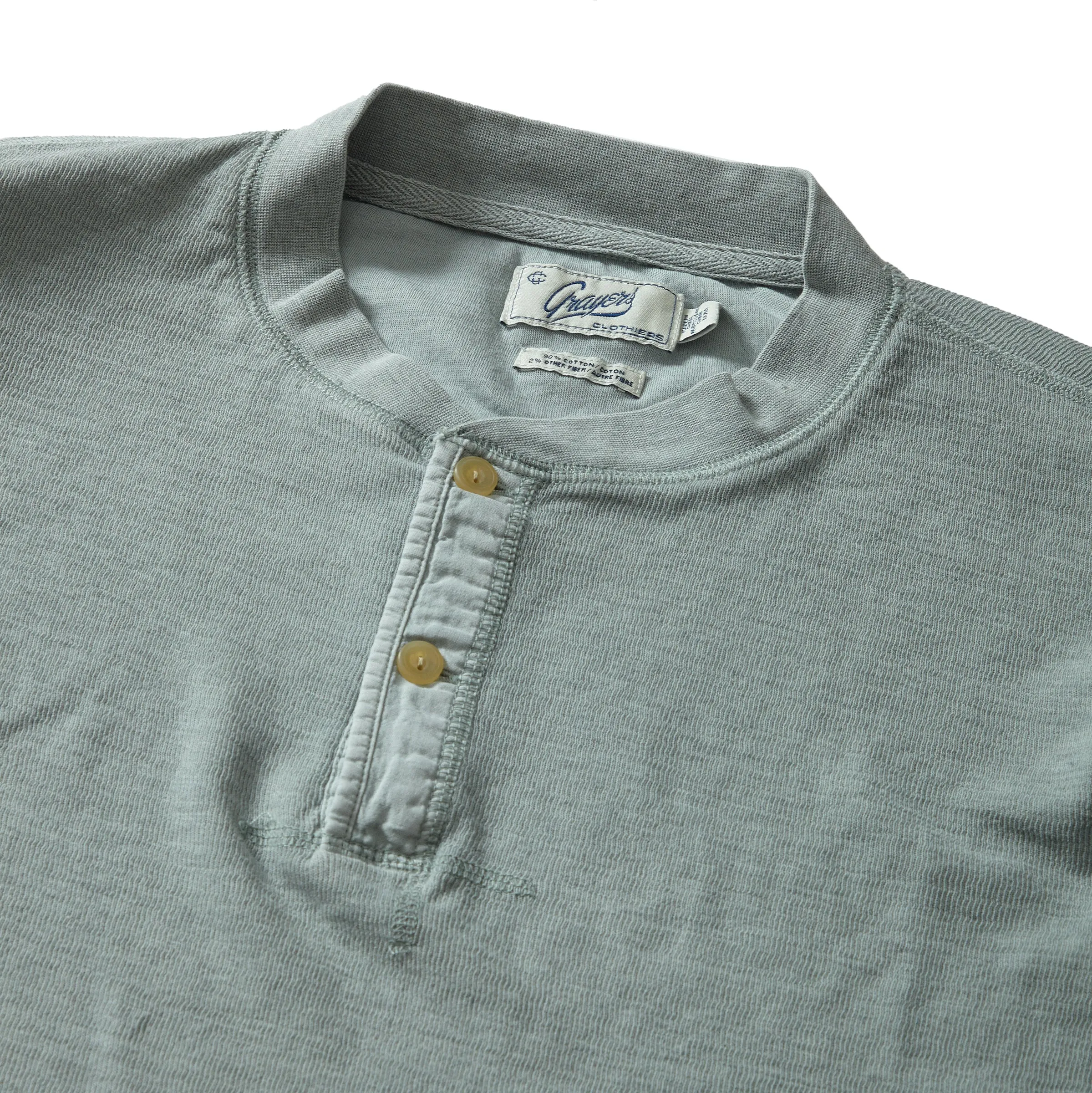 New Windsor Double Cloth Henley - Slate Gray