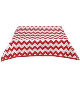 Odd Sized Chevron Red Oilcloth Tablecloths