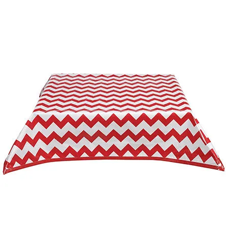 Odd Sized Chevron Red Oilcloth Tablecloths