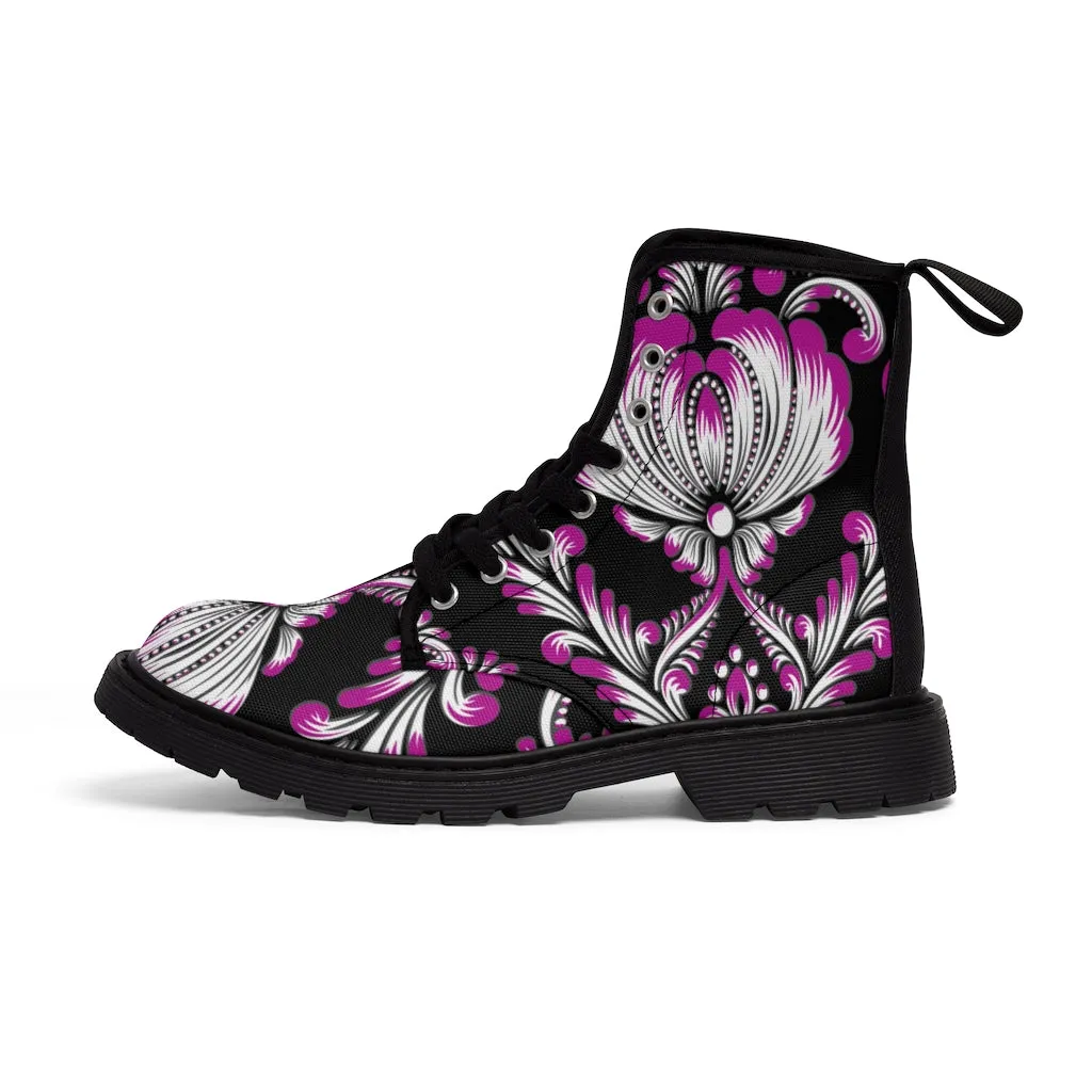 Pink Baroque Women's Canvas Boots