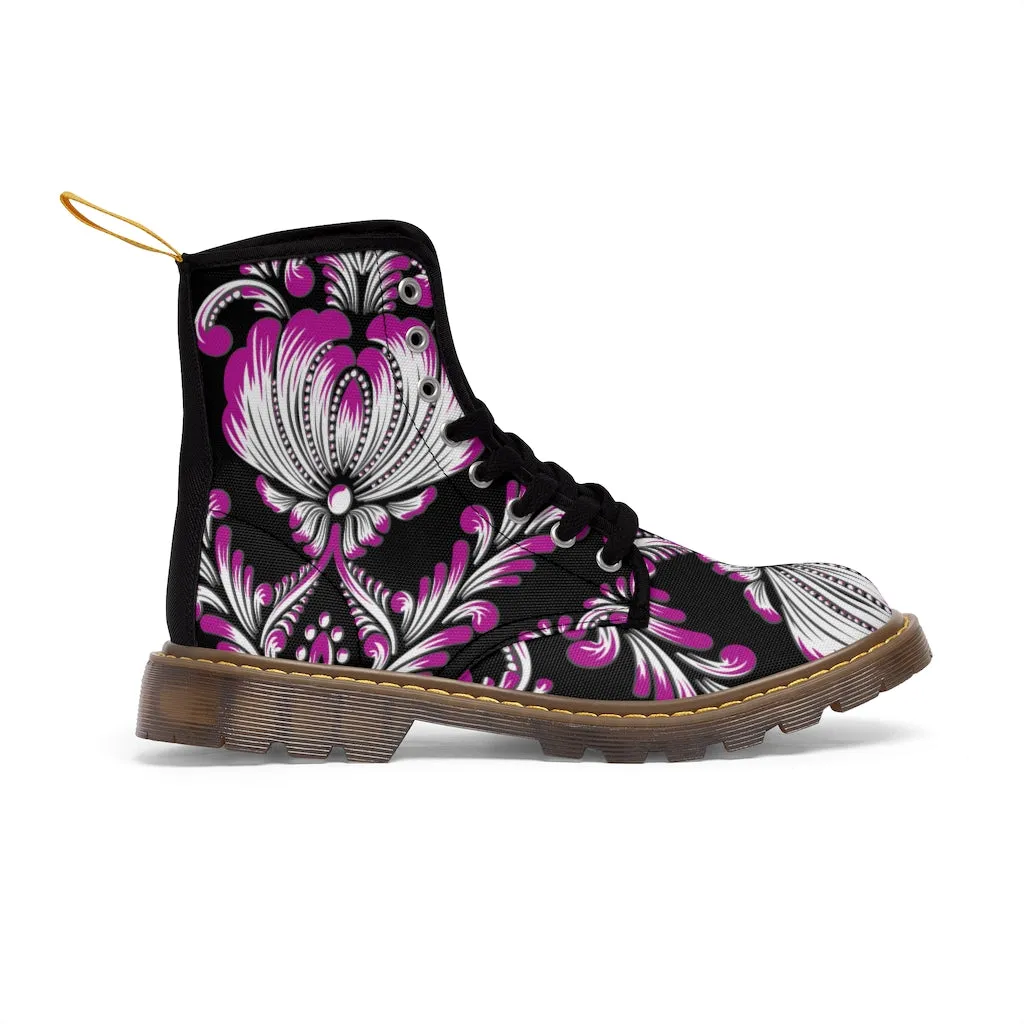 Pink Baroque Women's Canvas Boots