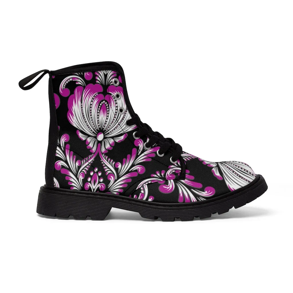 Pink Baroque Women's Canvas Boots