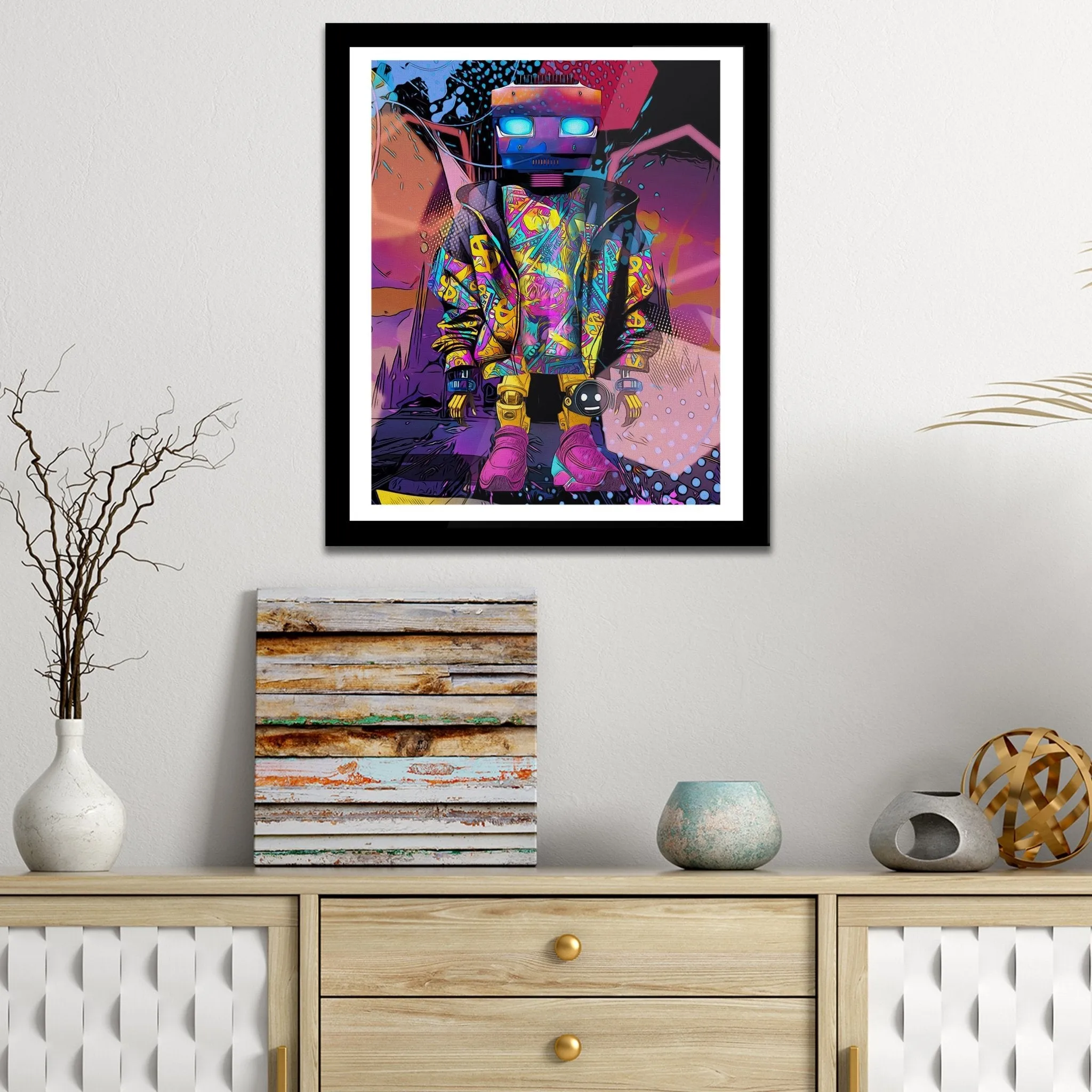 Pink Money Drip Droid Semi-gloss Print