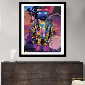 Pink Money Drip Droid Semi-gloss Print