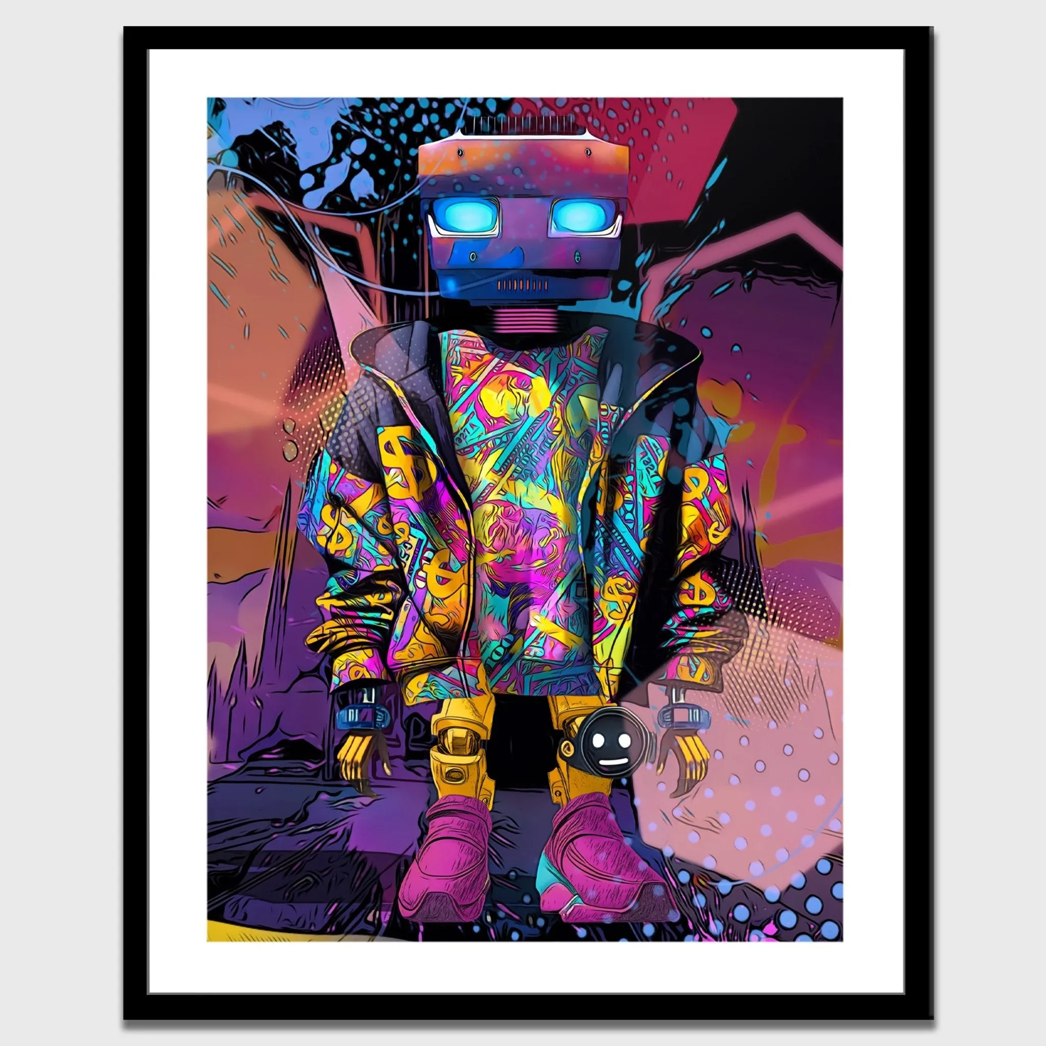 Pink Money Drip Droid Semi-gloss Print