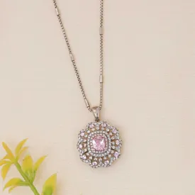 pink stone neckChain