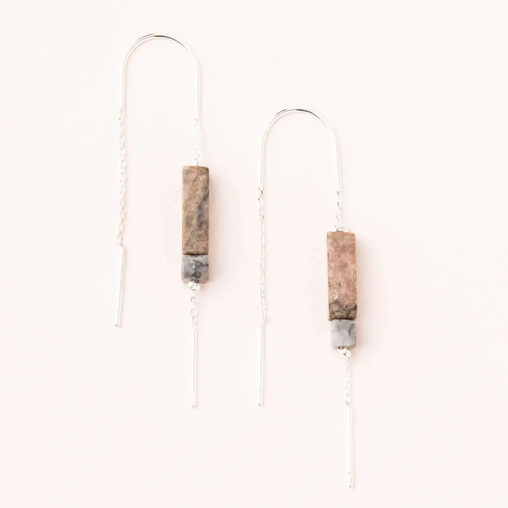 Rectangle Stone Earring