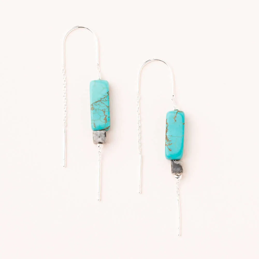 Rectangle Stone Earring